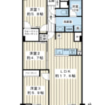 72.62㎡の3LDK。5階建て4階部分。WICなど収納充実。全室エアコン設置可能（機種制限有）。 (間取)