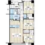 70.12㎡の3LDK。収納スペース充実。6階建て6階部分の最上階住戸。 (間取)