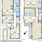 土地78.10㎡、建物93.70㎡の4LDKは、ご家族の暮らしにちょうど良いサイズ感。 (間取)