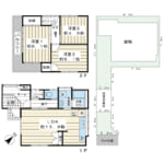 67.75㎡の3LDK。建て替え可能、建築用地としてもご検討いただける戸建てです。 (間取)