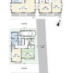 ゆとりある全室6帖以上の3SLDK。建物面積99.36㎡の木造3階建てです。 (間取)