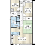 開放的な南西向きワイドリビング。陽光あふれる2SLDKの住まいです。 (間取)