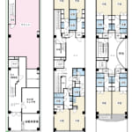 鉄骨造5階建て。総戸数17戸のマンション。 (間取) 鉄骨造5階建て。総戸数17戸のマンション。 (間取)