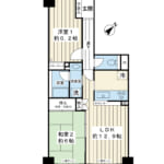 58.89㎡の南東向き2LDK。使いやすい間取りへお住み替えはいかがでしょうか。 (間取)
