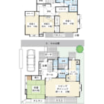 ゆとりある4LDK、全室6.4帖以上。土地約50.5坪の整形地。 (間取) ゆとりある4LDK、全室6.4帖以上。土地約50.5坪の整形地。 (間取)