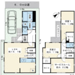 新浦安駅徒歩15分。16.1帖のLDKに加え、全居室5帖以上のゆとりある間取り。16帖超のLDKやWIC2箇所など、収納充実。車庫1台分あり。 (間取)
