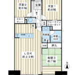 全室6帖以上のゆとりある空間。主寝室8帖にはWICを備え、2021年に水回り等も交換済みです。 (間取)