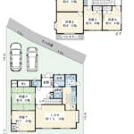 7LDKの大型邸宅。2台分のカースペースと、家事動線に配慮した2WAYキッチンが魅力の住まいです。 (間取) 7LDKの大型邸宅。2台分のカースペースと、家事動線に配慮した2WAYキッチンが魅力の住まいです。 (間取)