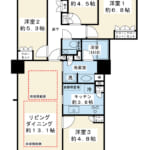 85㎡超のゆとりある4LDK。リビング床暖房や充実の収納を備え、家族それぞれの時間を大切にできます。 (間取)