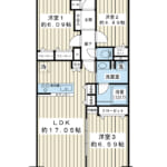 2025年3月リノベーション。9階南東向き、両面バルコニーを備えた74.59㎡の3LDK。全室エアコン設置可能。 (間取) 2025年3月リノベーション。9階南東向き、両面バルコニーを備えた74.59㎡の3LDK。全室エアコン設置可能。 (間取)