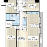 専有面積107.53㎡のゆとりある3LDK。4LDKへの間取り変更も可能です(要リフォーム費用)。 (間取) 専有面積107.53㎡のゆとりある3LDK。4LDKへの間取り変更も可能です(要リフォーム費用)。 (間取)