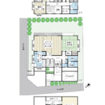 2世帯同居やリモートワークにも対応する、延床185.9平米の2階建て+地下1階付き6LDK+2S。 (間取) 2世帯同居やリモートワークにも対応する、延床185.9平米の2階建て+地下1階付き6LDK+2S。 (間取)
