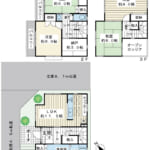113.72平米の4SLDK。約3.0帖の納戸や3階のオープンロッジアなど魅力が詰まった間取りです。 (間取) 113.72平米の4SLDK。約3.0帖の納戸や3階のオープンロッジアなど魅力が詰まった間取りです。 (間取)