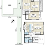 土地面積99㎡(路地状部分25㎡含)。建築条件なしのため自由設計が可能です。既存建物の見学も可能。 (間取) 土地面積99㎡(路地状部分25㎡含)。建築条件なしのため自由設計が可能です。既存建物の見学も可能。 (間取)
