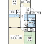 74.38㎡の3LDK。5階建て4階部分・南東向きにつき陽当り良好。月額賃料12万円で稼働中の投資用物件。 (間取) 74.38㎡の3LDK。5階建て4階部分・南東向きにつき陽当り良好。月額賃料12万円で稼働中の投資用物件。 (間取)